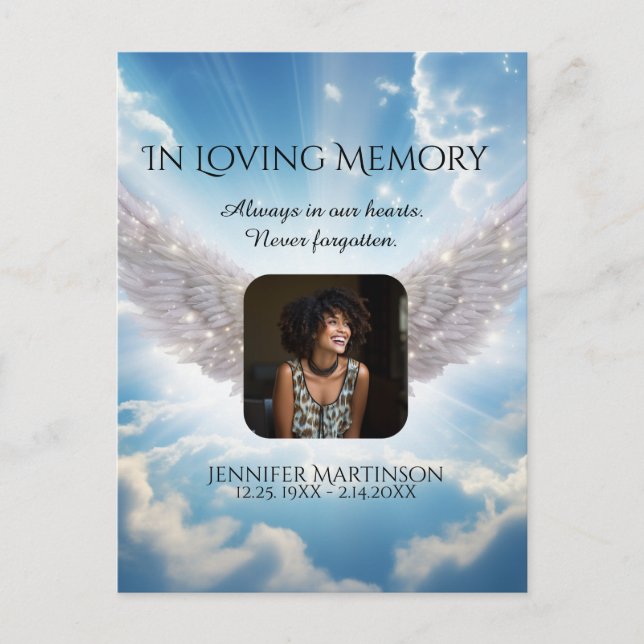 In Loving Memory Photo Card (Front)