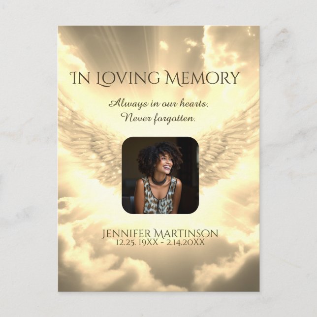 In Loving Memory Photo Card (Front)