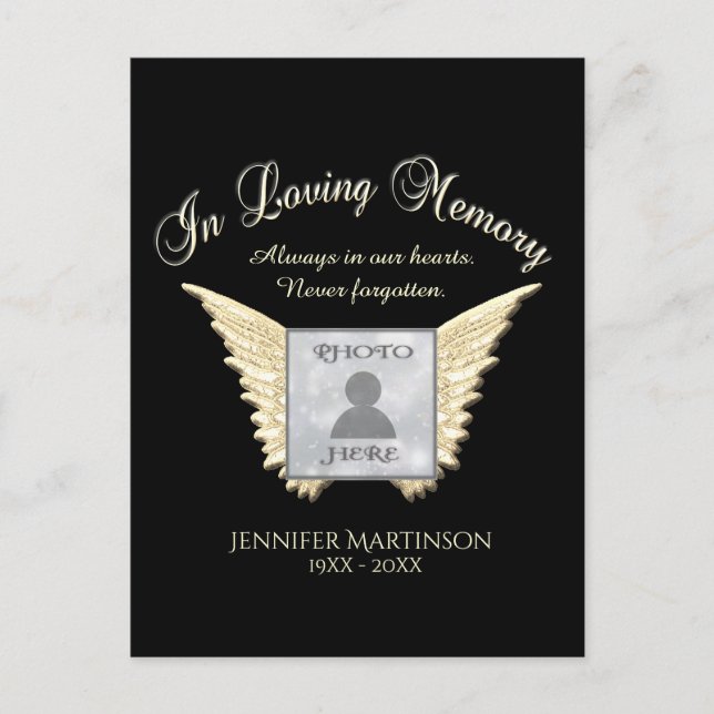 In Loving Memory Photo Card (Front)