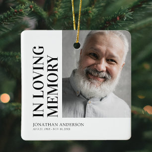 In Loving Memory Photo Christmas Ceramic Ornament