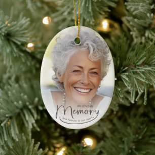 In Loving Memory Photo Christmas  Ceramic Tree Decoration