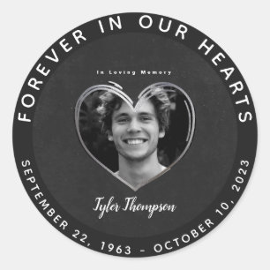 In Loving Memory Photo Classic Round Sticker