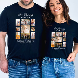 In Loving Memory Photo Collage Funeral Memorial  T-Shirt