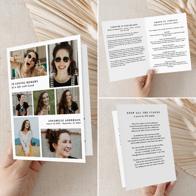 In Loving Memory Photo Collage Memorial/Funeral Programme (Creator Uploaded)