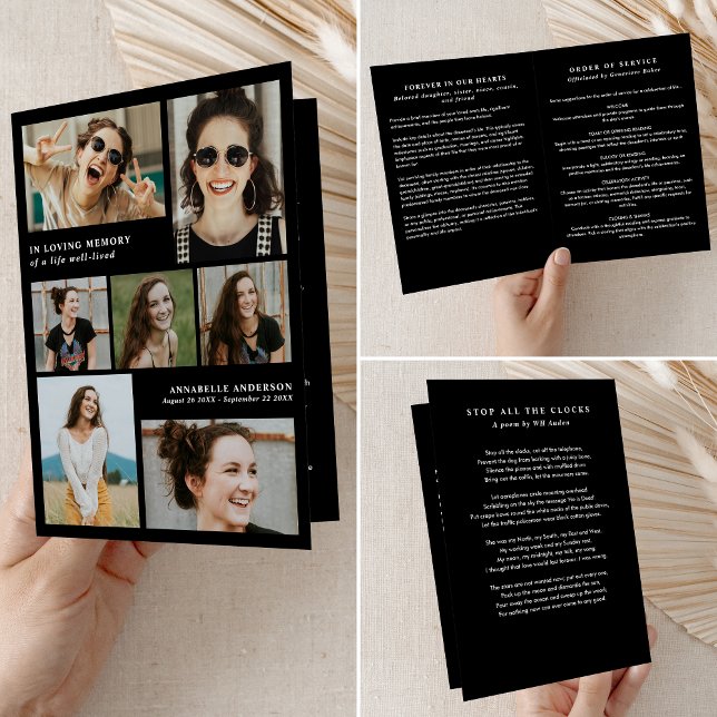 In Loving Memory Photo Collage Memorial/Funeral Programme (Creator Uploaded)