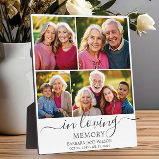 In Loving Memory Photo Collage Memorial Keepsake Plaque