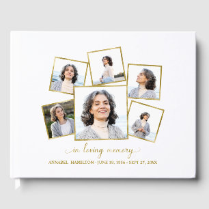 In Loving Memory Photo Collage Memorial or Funeral Guest Book