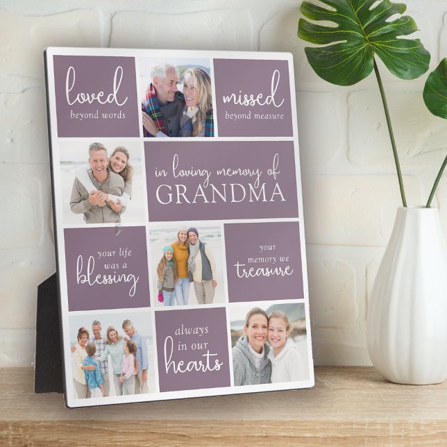 In Loving Memory Photo Collage Memorial Tribute Plaque (Creator Uploaded)