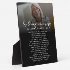 In Loving Memory Photo Custom Quote/Poem Tabletop
