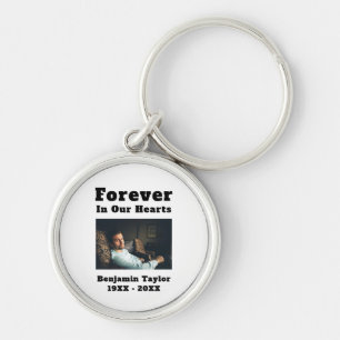 In Loving Memory Photo Forever In Our Hearts Text Key Ring