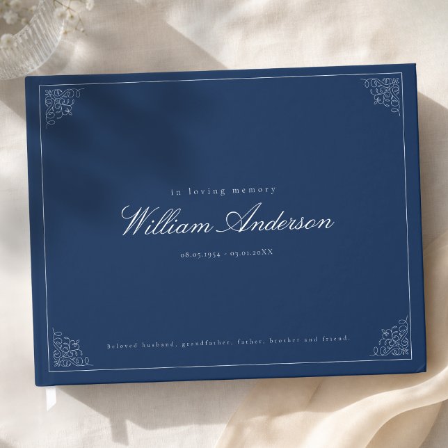 In Loving Memory Photo Funeral Blue Guest Book (In Loving Memory Photo Funeral Blue Guest Book)