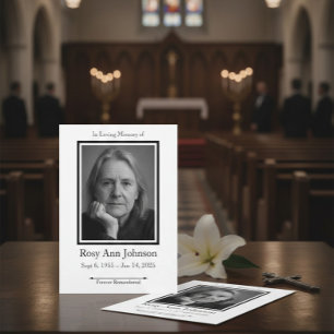In Loving Memory Photo Funeral Invitation