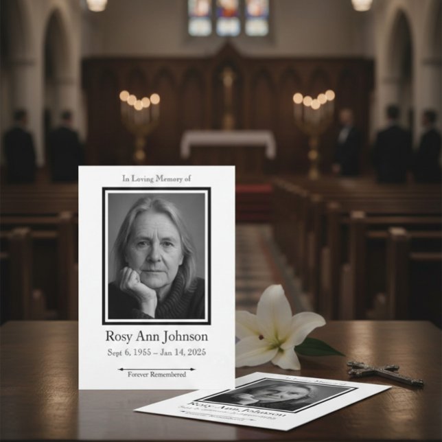 In Loving Memory Photo Funeral Invitation (Creator Uploaded)