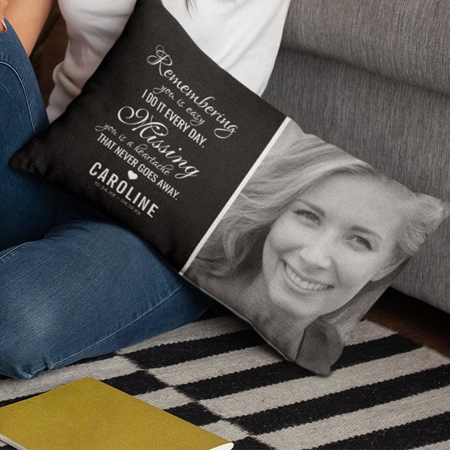 In Loving Memory Photo Funeral Lumbar Cushion (Creator Uploaded)