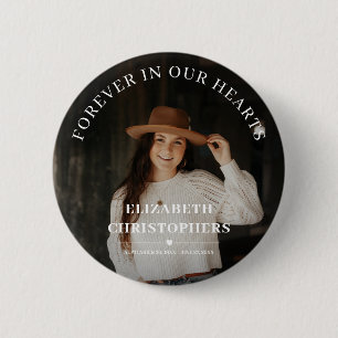 In Loving Memory Photo Funeral Memorial Button