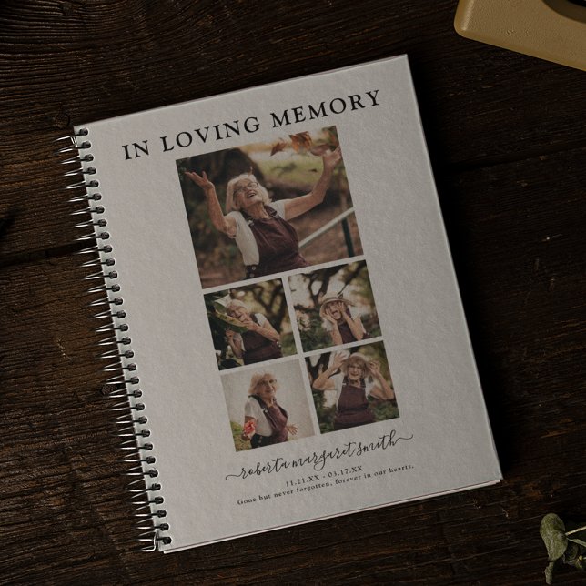 In Loving Memory Photo Funeral Memorial Guest Notebook (Creator Uploaded)