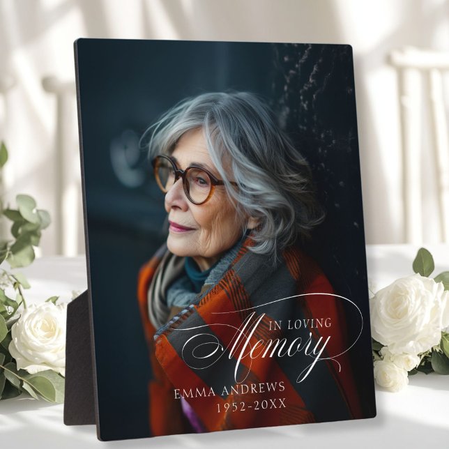 "In Loving Memory" Photo Funeral Memorial  Plaque ("In Loving Memory" Photo Funeral Memorial Plaque)