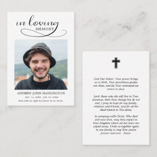 In Loving Memory Photo Funeral Prayer Card
