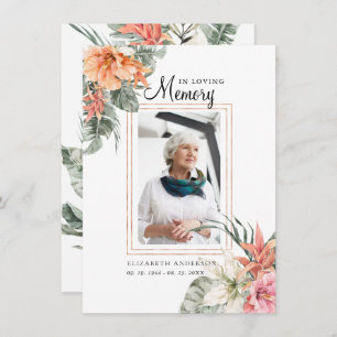 In Loving Memory Photo Funeral Prayer Card