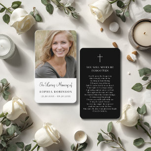 In Loving Memory Photo Funeral Prayer Card