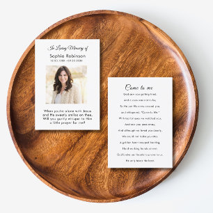 In Loving Memory Photo Funeral Prayer Card