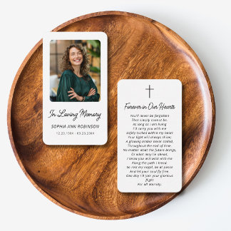 In Loving Memory Photo Funeral Prayer Card