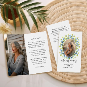 In Loving Memory Photo Funeral Prayer Card
