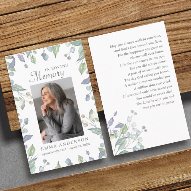 In Loving Memory | Photo Funeral Prayer Card (Creator Uploaded)