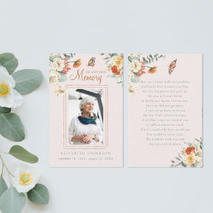 In Loving Memory   Photo Funeral Prayer Card