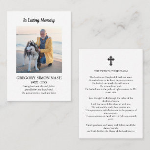In Loving Memory Photo Funeral Prayer Card