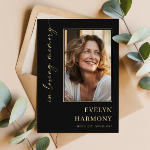 In Loving Memory Photo Funeral Program Card