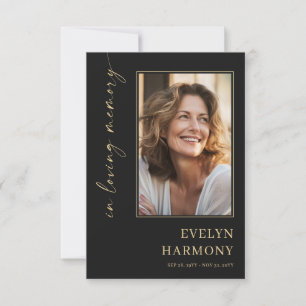 In Loving Memory Photo Funeral Thank You Card