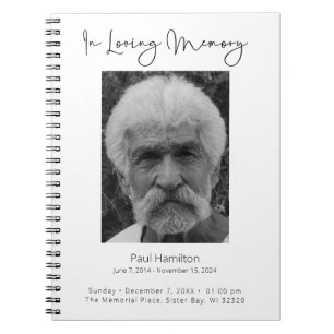 In Loving Memory Photo Guestbook Notebook