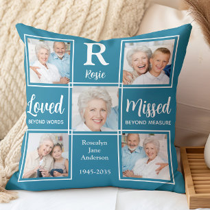 In Loving Memory Photo Keepsake Memorial Cushion