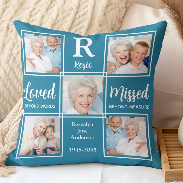 In Loving Memory Photo Keepsake Memorial Cushion (Creator Uploaded)