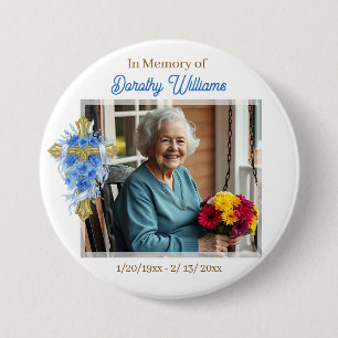 In Loving Memory Photo Memorial 7.5 Cm Round Badge