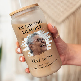 In Loving Memory   Photo Memorial Can Glass