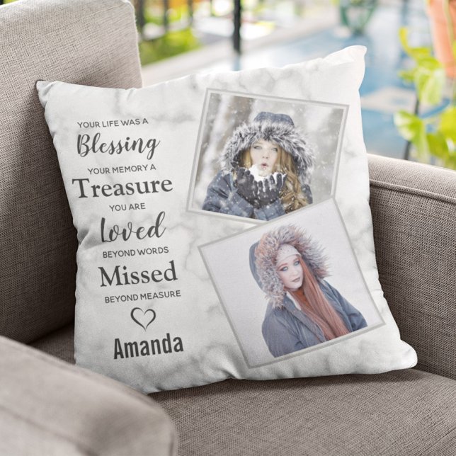 In Loving Memory Photo Memorial Cushion (Creator Uploaded)
