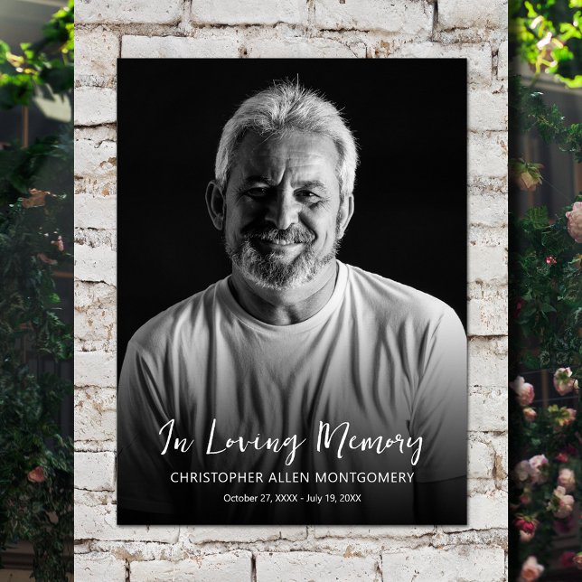 In Loving Memory Photo Memorial Funeral Poster (In Loving Memory Photo Memorial Funeral Poster - INSTANT DOWNLOAD or PRINTED (framed, too))