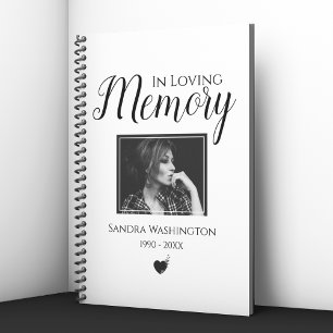 In Loving Memory Photo Memorial Guest Notebook