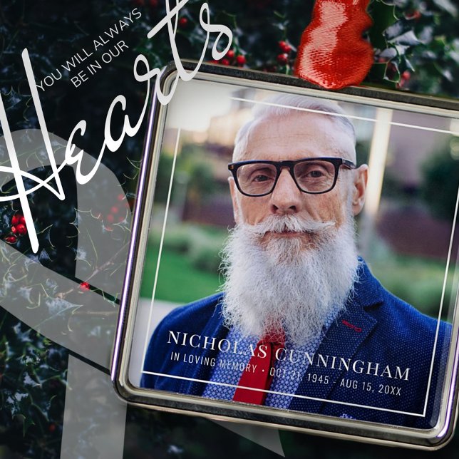 In Loving Memory Photo Memorial Keepsake Metal Tree Decoration (Creator Uploaded)