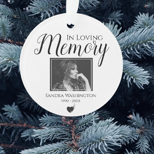 In Loving Memory   Photo Memorial Ornament