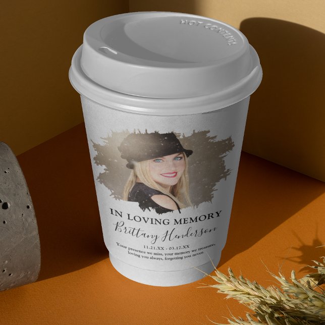 In Loving Memory | Photo Memorial Paper Cups (Creator Uploaded)