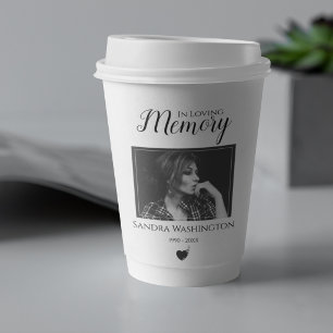 In Loving Memory Photo Memorial Paper Cups