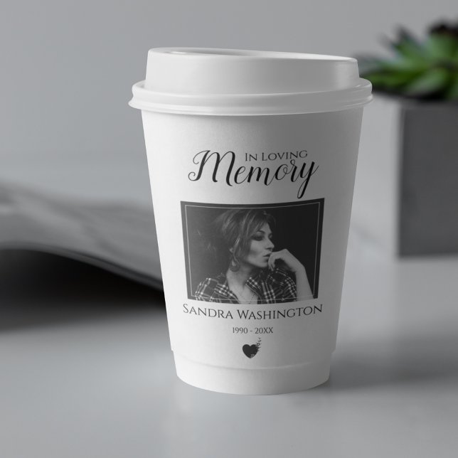 In Loving Memory | Photo Memorial Paper Cups (Creator Uploaded)