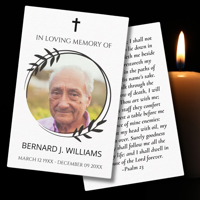 In Loving Memory Photo Memorial Prayer Card (Creator Uploaded)