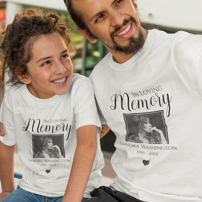 In Loving Memory | Photo Memorial Service T-Shirt (Creator Uploaded)