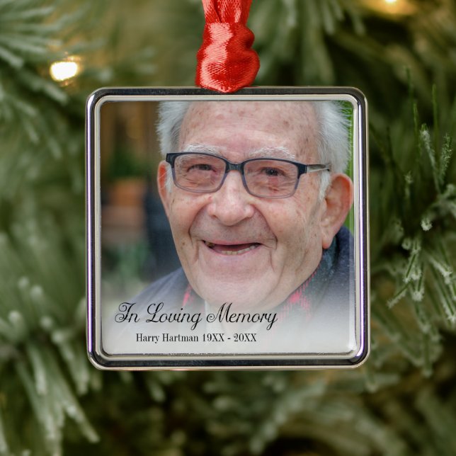In Loving Memory Photo Metal Tree Decoration (Tree)
