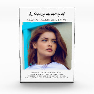 In Loving Memory Photo Poem Block