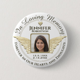 In Loving Memory Photo Remembrance 6 Cm Round Badge